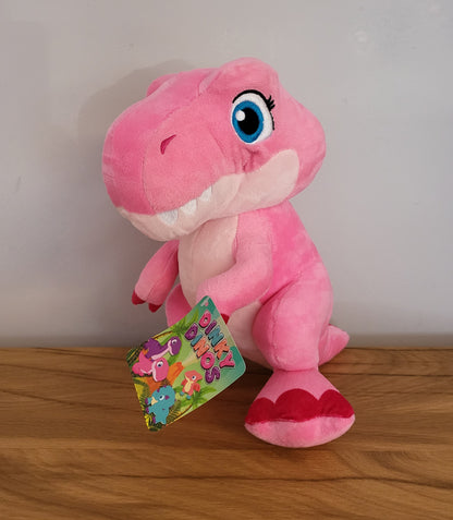 Dinos Plüsch Stofftier Kuschel Girlie Dinky Trex Kinder Spielzeug Geschenk NEU