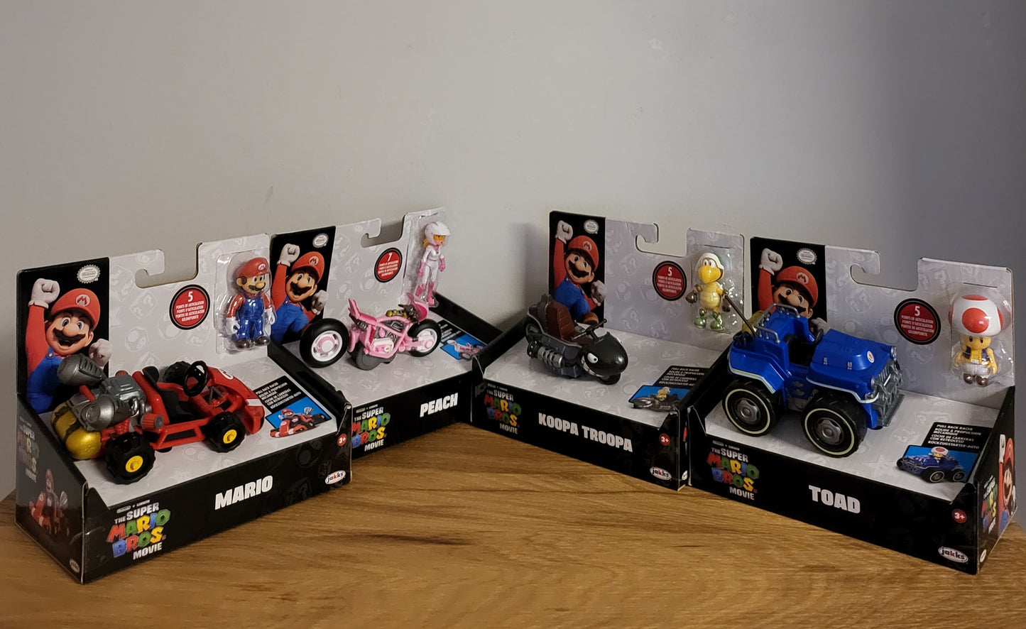 Super Mario Figur Film Peach Toad Koopa Troopa Minifigur mit Karts Spielzeug NEU