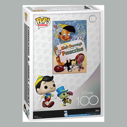 Disney 100 Jahre/ 100th Anniversary Movie Posters Pinocchio Jimyni POP Vinyl Figur HARTCASE#08 NEU