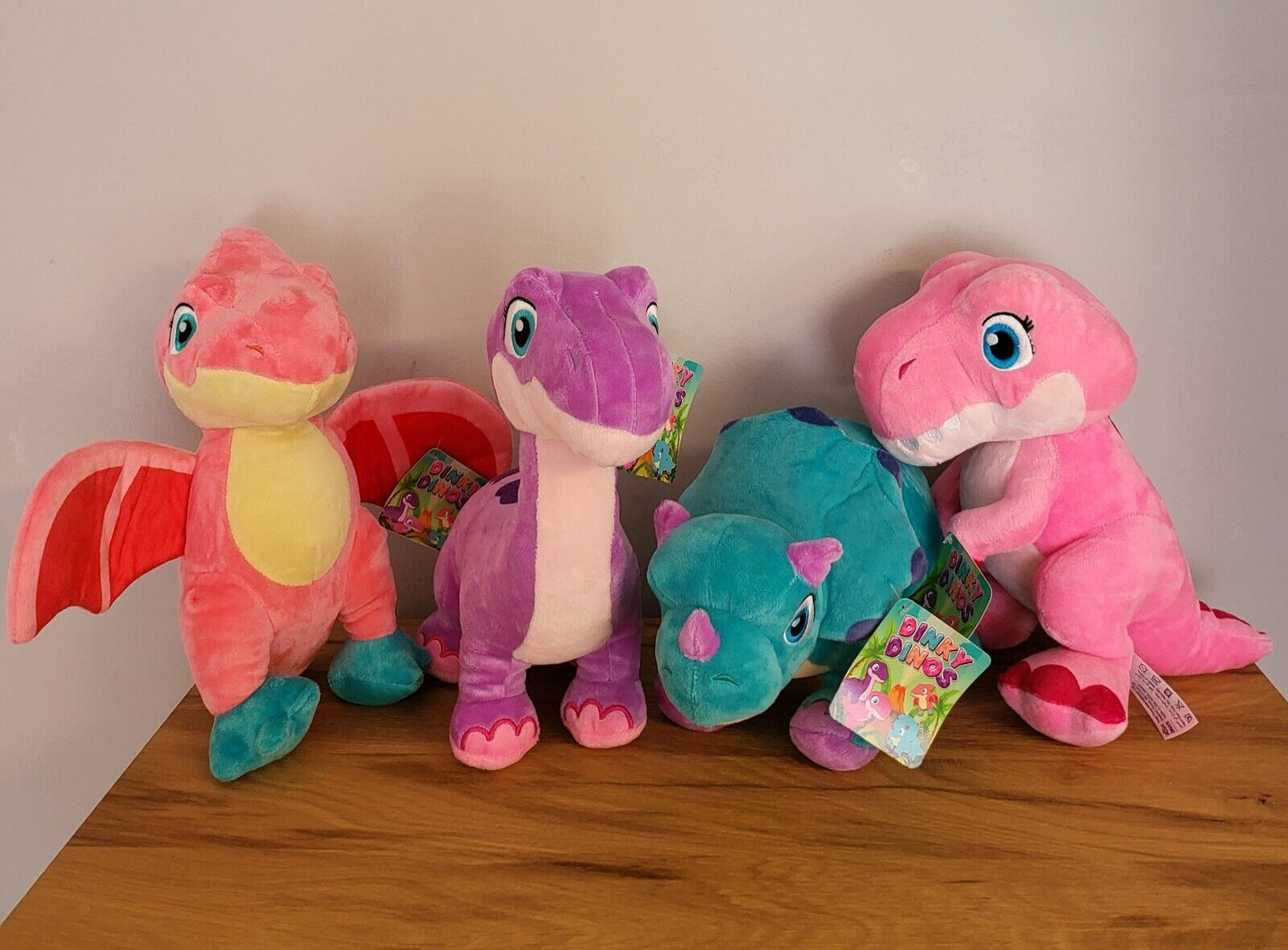 Dinos Plüsch Stofftier Kuschel Girlie Dinky Trex Kinder Spielzeug Geschenk NEU