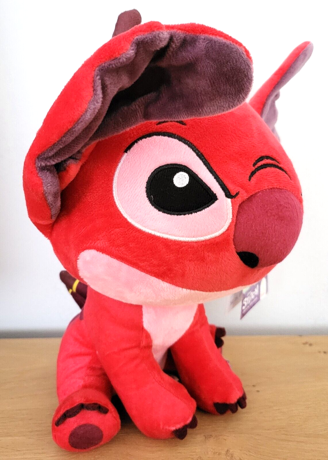 Plüschtier Stofftier Disney Lilo& Stitch Leroy 30cm Kuscheltier Rot mit SOUND/Ton NEU