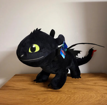 Plüschtier XXL Ohnezahn Dragons Drachenzähmen Nachtschatten Figur Groß 60/40 cm Stofftier Kuscheltier Plüsch NEU