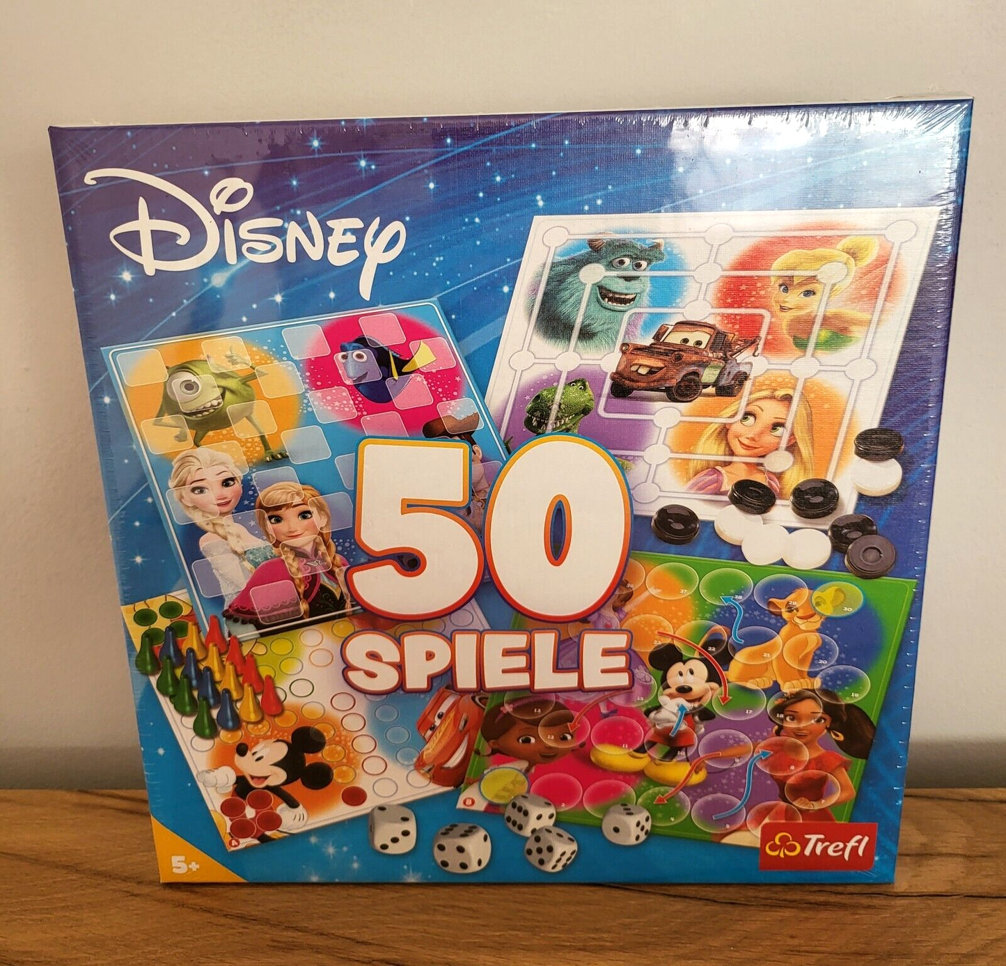 Disney 50 Spiele Spielesammlung Trefl 50 Spielmöglichkeiten Reise Brettspiel NEU