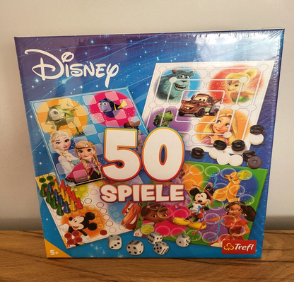 Disney 50 Spiele Spielesammlung Trefl 50 Spielmöglichkeiten Reise Brettspiel NEU