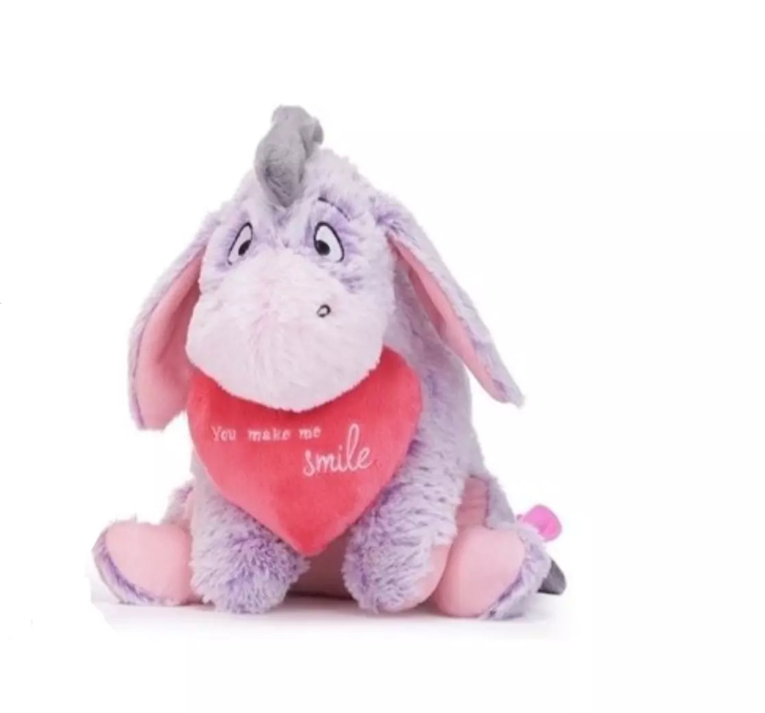 Disney Plüsch Stofftier Kuscheltier Figur I‑Aah IA mit Herz Smile Plüschtier Esel aus Winnie Puuh NEU