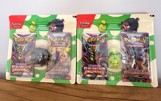 Pokemon Back to School Blister 2 Stück Olini+Ferkuli Radierer Radiergummi Booster DE 2023 NEU