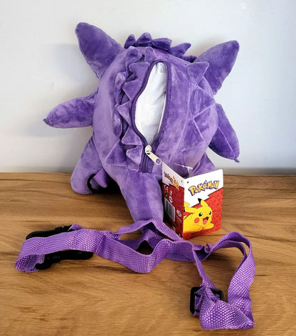 Pokemon Plüschtier Gengar 3D Rucksack Spielzeug Kinder Deko Stofftier Kuscheltier ca.30 cm Plüsch Spiel NEU