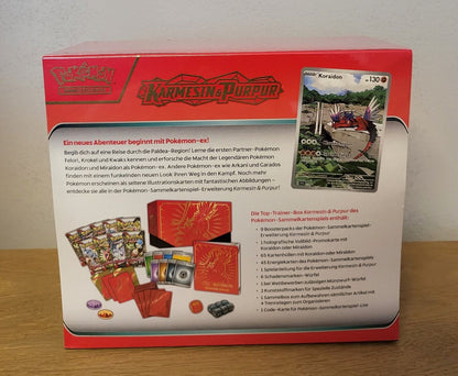 Pokemon Karmesin & Purpur ETB Koraidon Top Trainer Box Booster DE NEU & OVP 2023