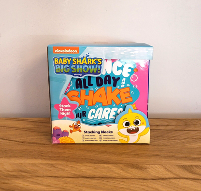 Baby Shark Stapelblöcke 10 Stück Spielzeug Kinder Spiel Babyhai 14,5x14,5cm NEU
