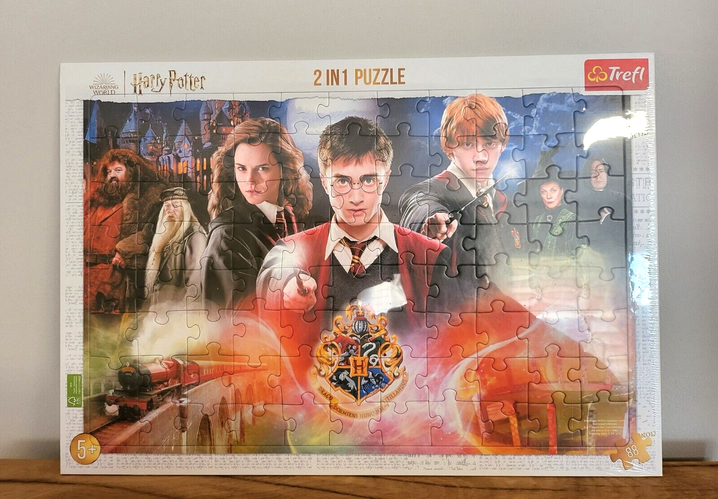 Harry Potter Rahmenpuzzle XXL + Malvorlage Trefl 88 Teile für Kinder ab 5 Jahren