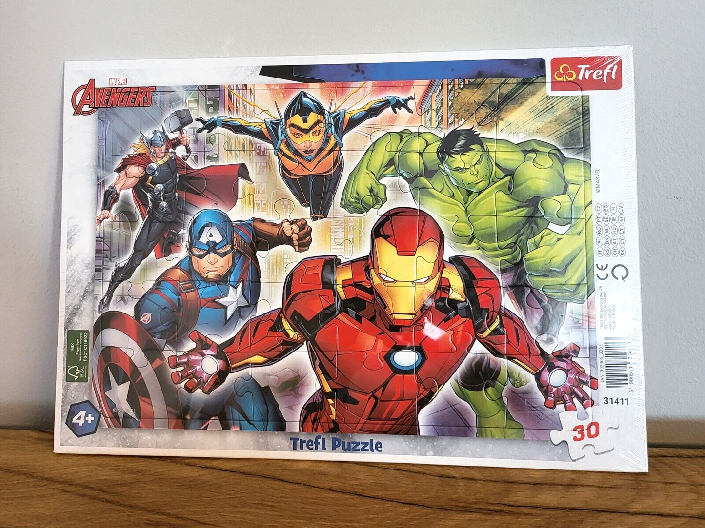 Marvel Avengers Rahmenpuzzle Trefl 30 Teile Puzzle Thor Hulk ab 4 Jahren NEU & OVP