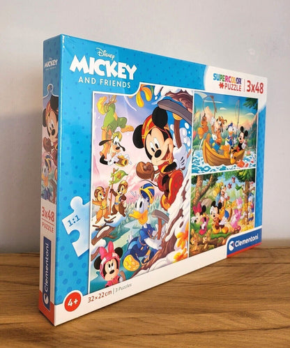 Puzzle Mickey Maus Disney Clementoni Supercolor Kinder 3x48 Teile 4+ NEU & OVP