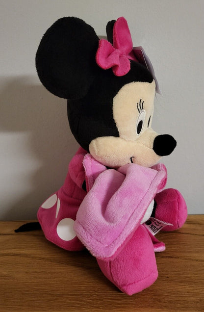 Disney Plüsch Stofftier Kuscheldecke Winnie Pooh Puuh Stitch Micky Mickey Minnie Maus mit Decke NEU