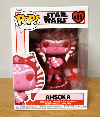 POP! Star Wars Vinyl Figur - Valentines Ahsoka Sonderedition Funko #496 NEU &OVP