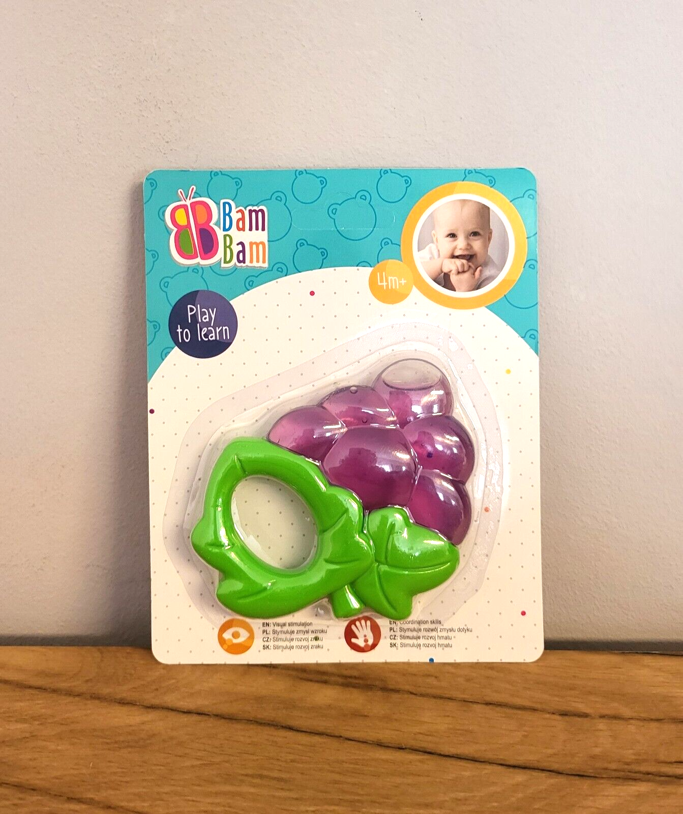 Baby Spielzeug Traube Beißring Zähne Hilfe Kleinkinder Kühlbeißring Motorik NEU