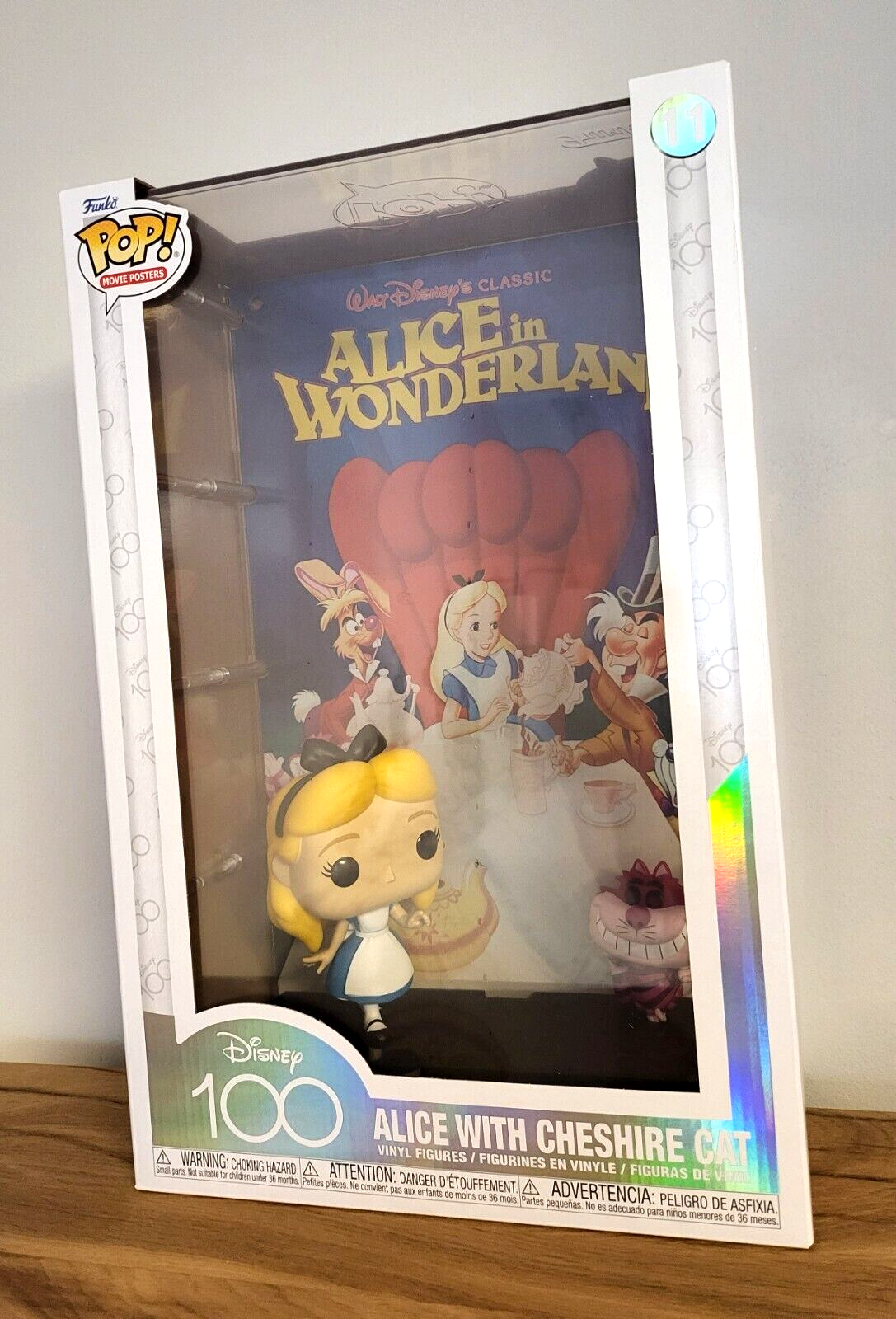 Disney 100 Jahre/ 100th Anniversary Alice in Wunderland mit Grinsekatze Movie Posters POP Vinyl Figur #11 NEU