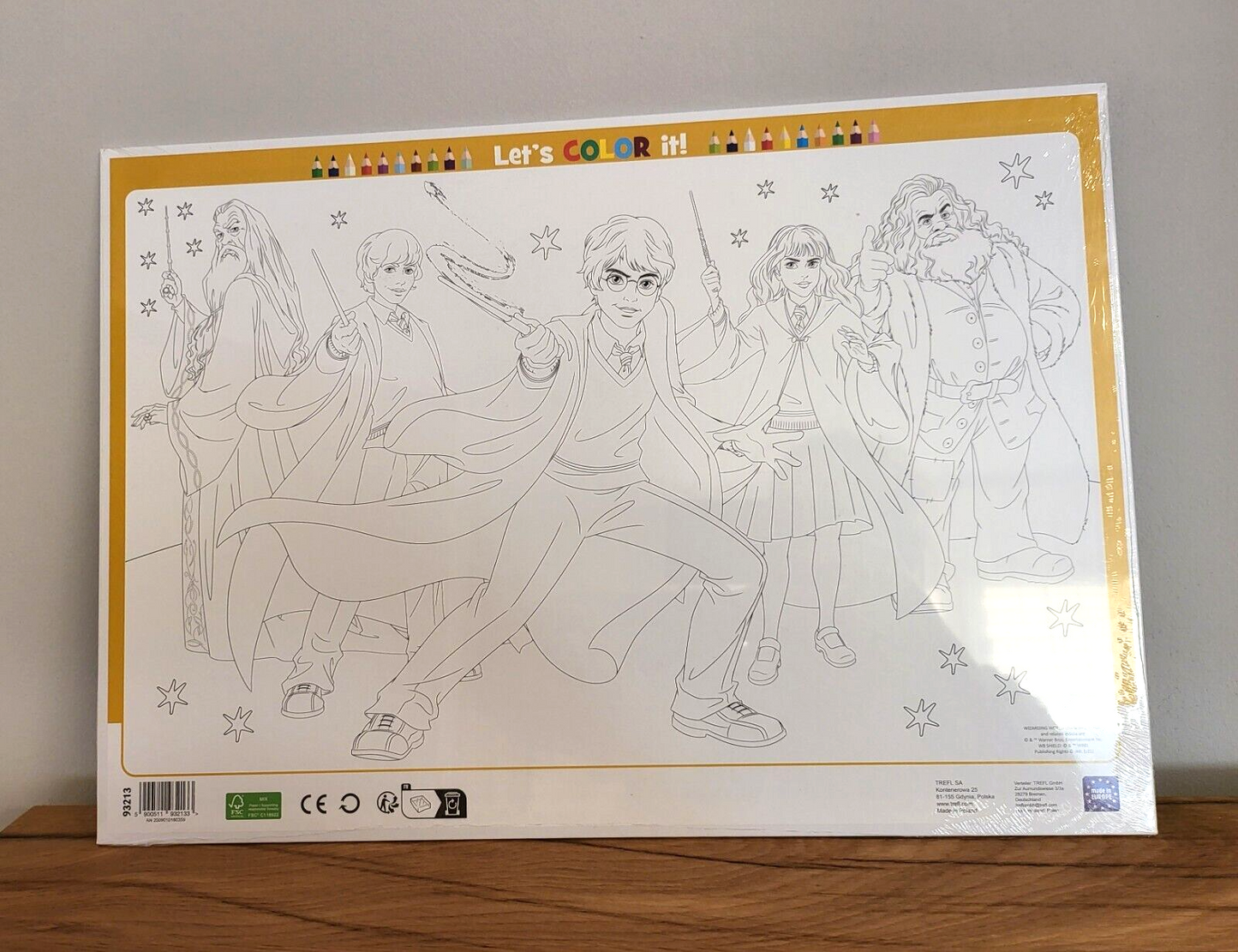 Harry Potter Rahmenpuzzle XXL + Malvorlage Trefl 88 Teile für Kinder ab 5 Jahren
