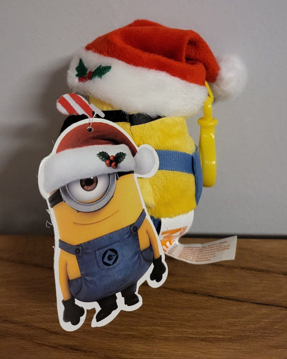 Minions Weihnachtsminion X-Mas 3fach sortiert Kevin/ Stuart /Otto Plüsch Bag Clip Schlüsselanhänger 13cm