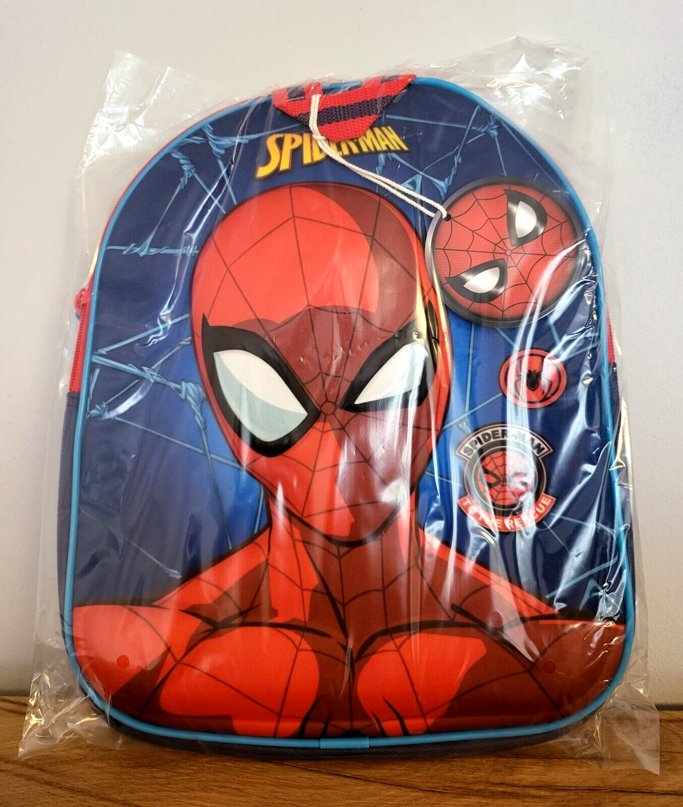 Kinderrucksack/Kindergartenrucksack 3D Tasche Marvel Spiderman blau 32cm NEU&OVP