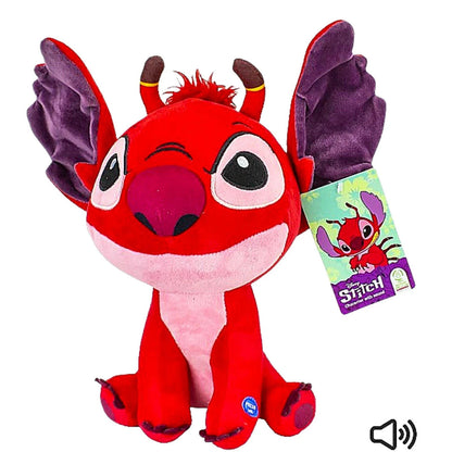 Plüschtier Stofftier Disney Lilo& Stitch Leroy 30cm Kuscheltier Rot mit SOUND/Ton NEU