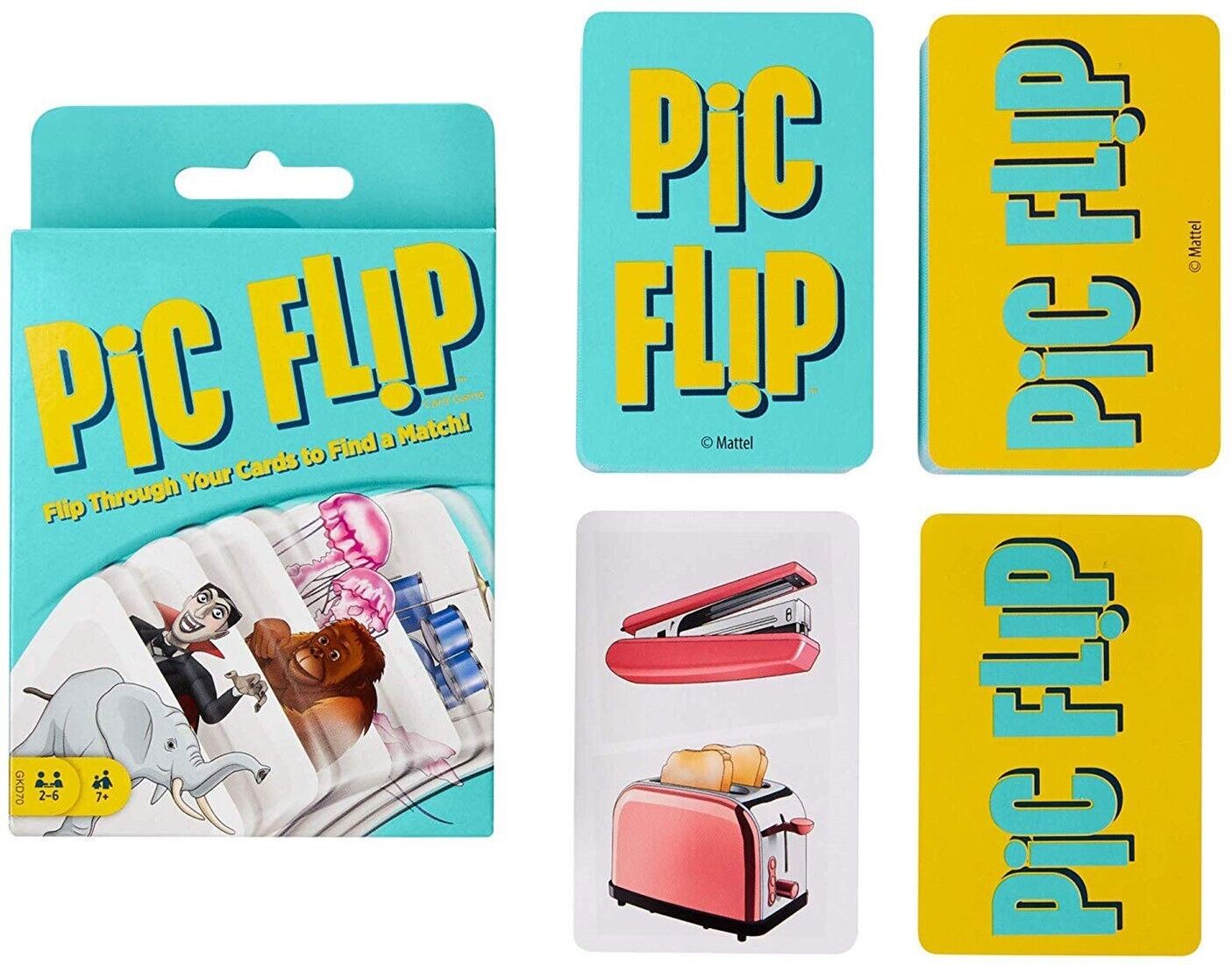Pic Flip Kartenspiel Mattel Kinder Spielzeug Spiel Brettspiel Memo Spaß NEU