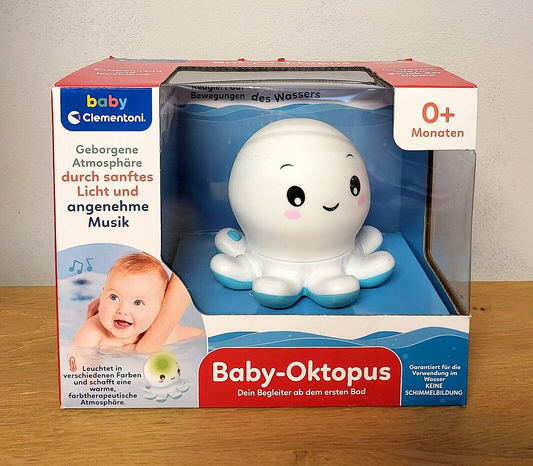 Badespielzeug Clementoni Baby Oktopus Bad, Musik Licht Temperatur Spielzeug NEU