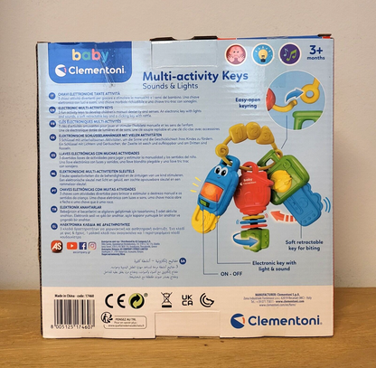Clementoni Baby Elektronische Schlüssel Lernspielzeug mit Musik ab 3 Monaten NEU