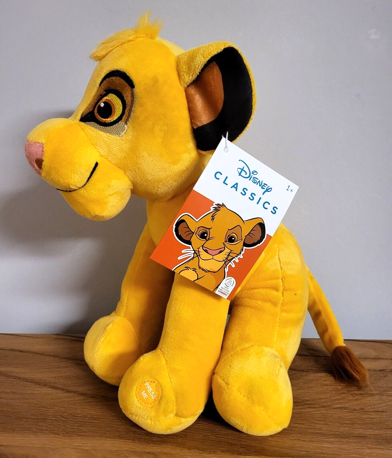 Disney Plüschtier Stofftier Simba König der Löwen Lion King Kuscheltier Figur 29cm mit SOUND/Ton NEU