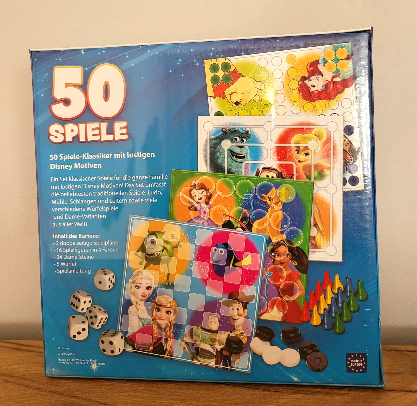 Disney 50 Spiele Spielesammlung Trefl 50 Spielmöglichkeiten Reise Brettspiel NEU