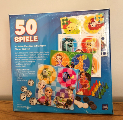 Disney 50 Spiele Spielesammlung Trefl 50 Spielmöglichkeiten Reise Brettspiel NEU