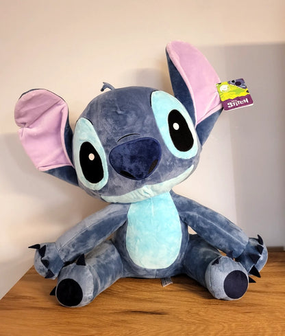 Disney Stitch XXL Plüsch groß Stofftier sitzend Plüschtier großer Kopf Kuscheltier Merch 50 cm Kino Real Film NEU