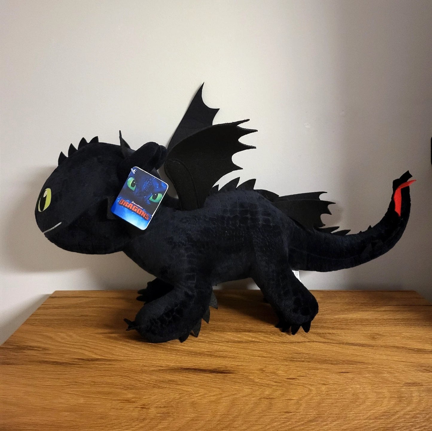 Plüschtier XXL Ohnezahn Dragons Drachenzähmen Nachtschatten Figur Groß 60/40 cm Stofftier Kuscheltier Plüsch NEU