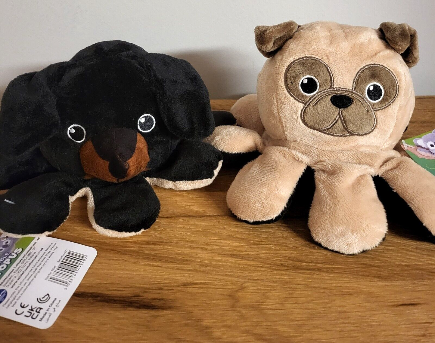 Kuschel/Plüschtier Wendetier Oktopus Dackel/Mops Koala/Faultier NEU 2fach sortiert
