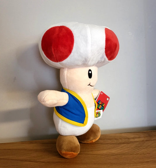 Super Mario Bross Plüschtier Toad Pilz Figur Spielzeug Kinder Baby Film Kino Spiel Serie Kuscheltier NEU