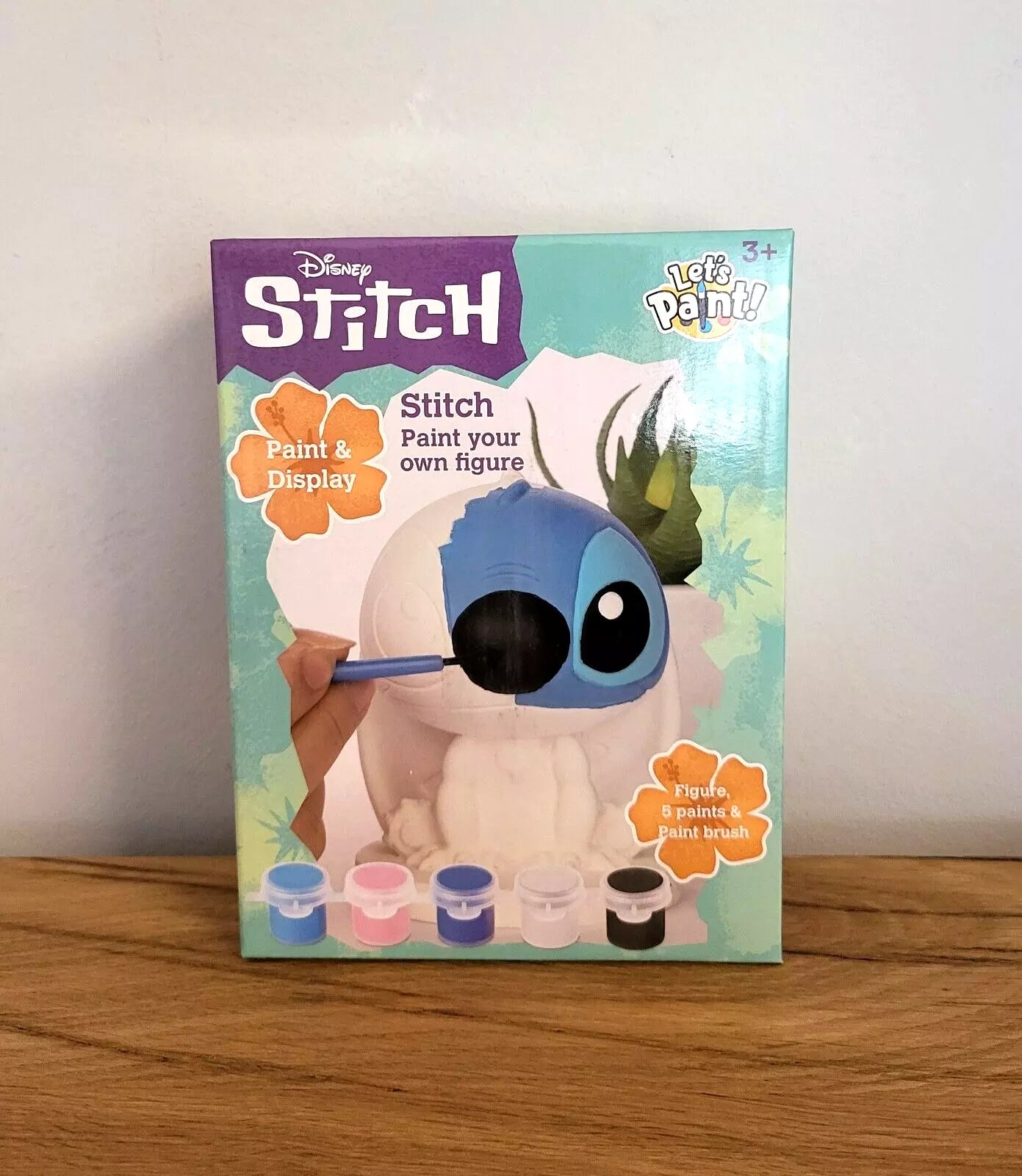 Disney Stitch Figur zum Bemalen Farbe Pinsel Malen Kinder Mal Figur Set aus Gips Form NEU