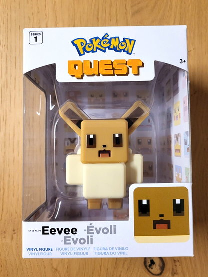 Pokemon Quest Evoli Eevee Figur Vinylfigur Sammelfigur 10 cm Series 1 NEU & OVP