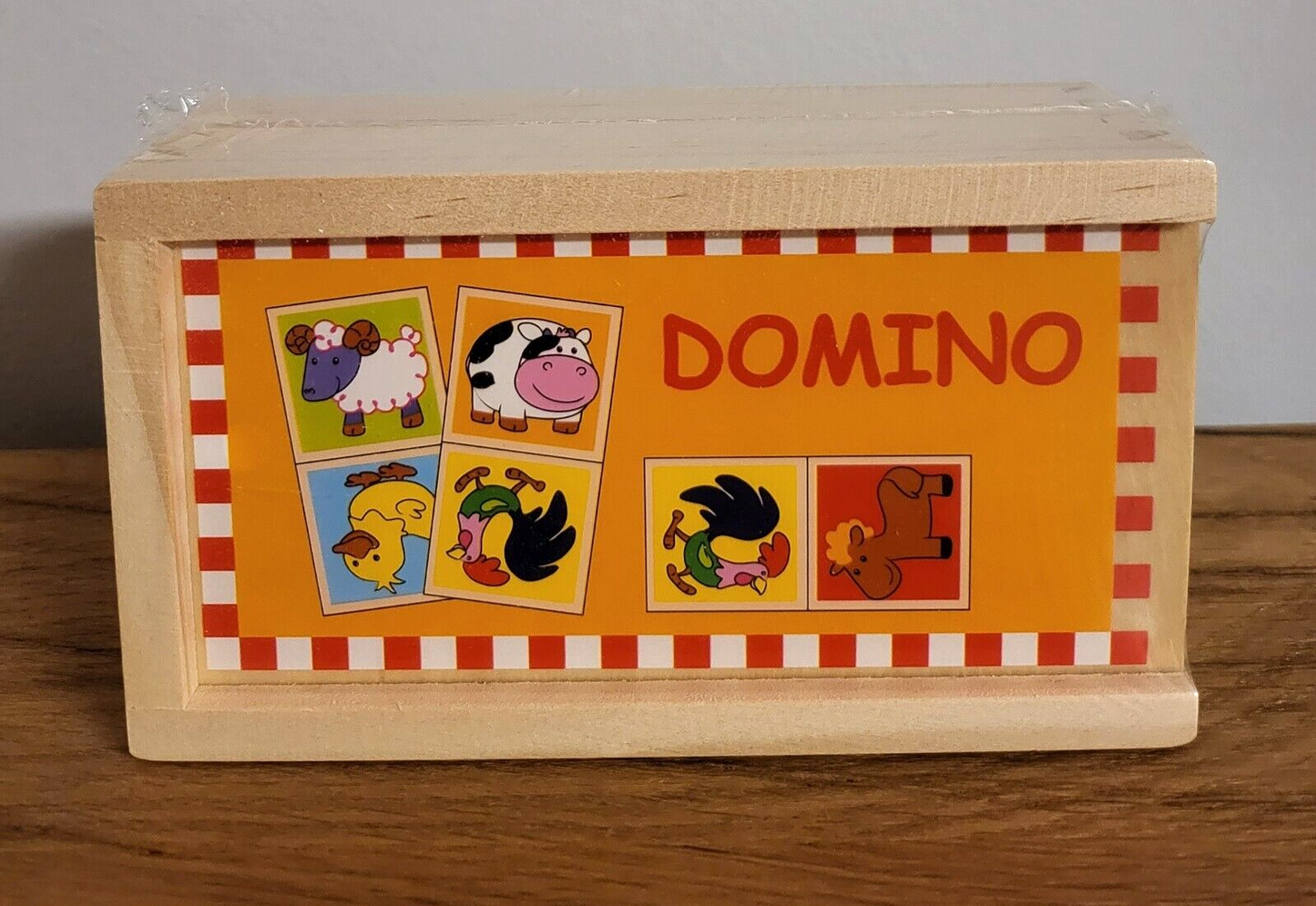 Domino Spiel Holzbox Tiere Small foot 4220 - Domino Zootiere,28-teilig ab 3 Jahren NEU&OVP