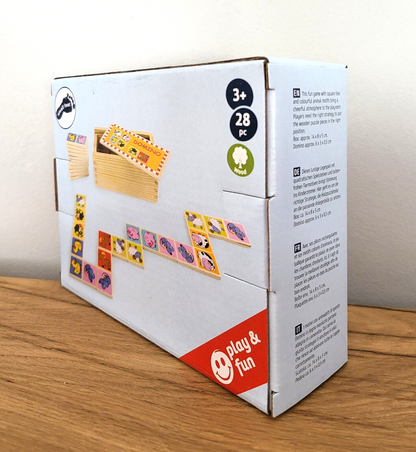 Domino Spiel Holzbox Tiere Small foot 4220 - Domino Zootiere,28-teilig ab 3 Jahren NEU&OVP