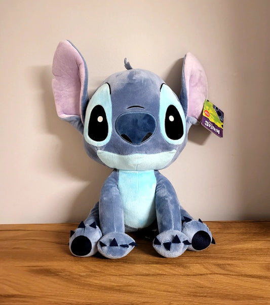 Disney Stitch XL Plüsch groß Stofftier sitzend Plüschtier großer Kopf Kuscheltier Merch ca.40 cm Kino Real Film NEU