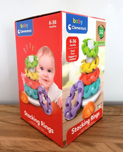 Clementoni Baby - Stapelringe, Lernspielzeug,Motoriktrainer ab 6 Monaten NEU OVP