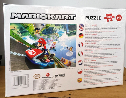 Mario Kart Puzzle Funracer 1000 Teile Winning Moves Spiel Geschenk Super Mario NEU & OVP