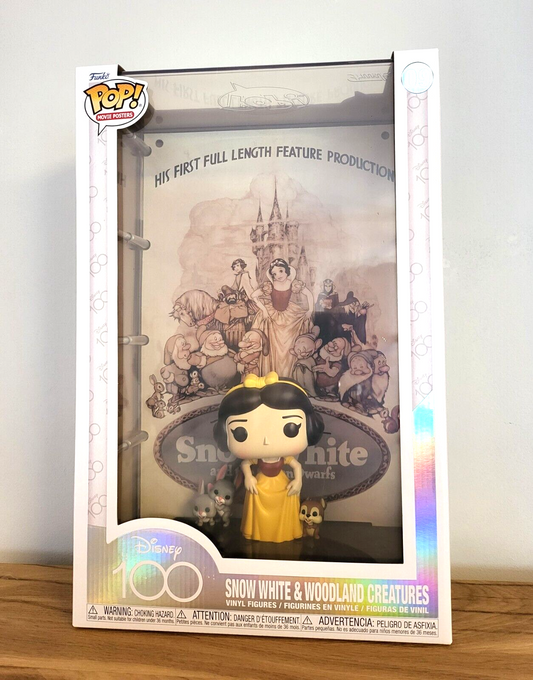 Disney 100 Jahre/ 100th Anniversary POP Vinyl Figur Movie Posters Schneewittchen HARTCASE #09 NEU