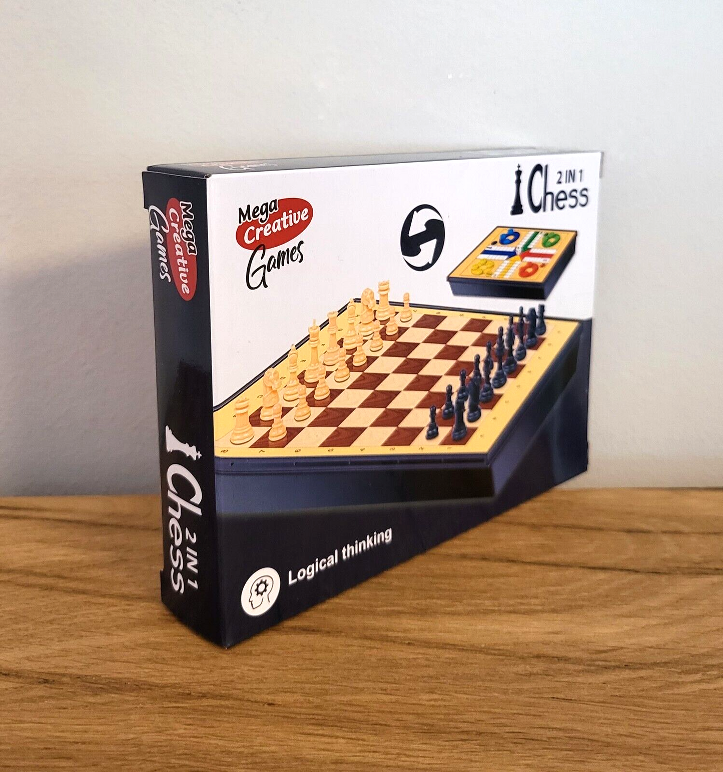 Mini Schachspiel 2in1 Brettspiel Reisespiel Minispiel ca.17x12cm Box Kinder NEU