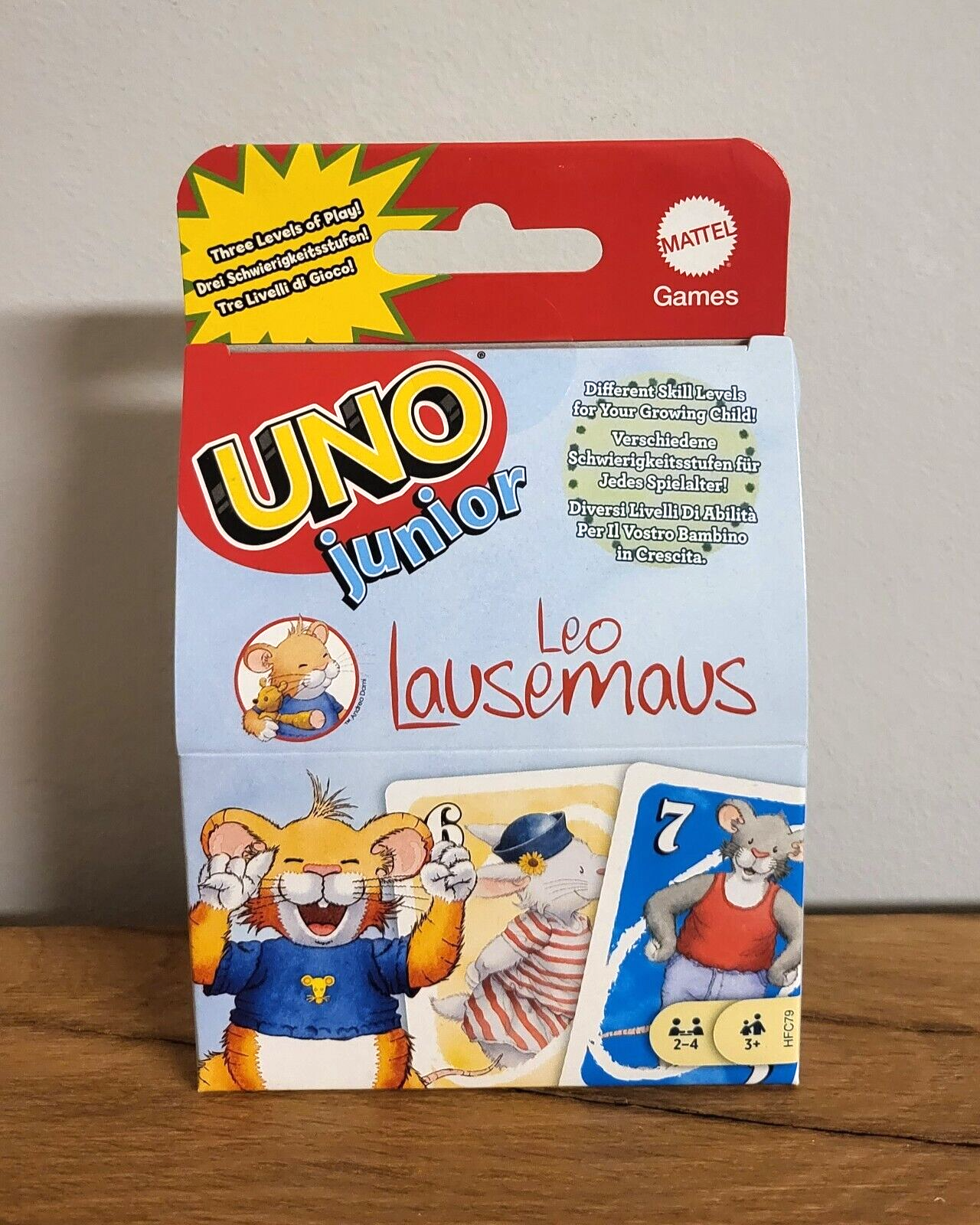 Uno Junior Leo Lausemaus Mattel Kinder Kartenspiel 3 Schwierigkeitsgrade NEU