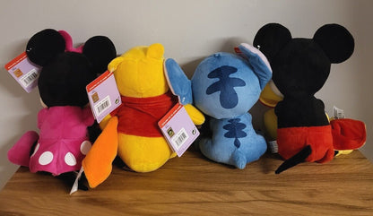 Disney Plüsch Stofftier Kuscheldecke Winnie Pooh Puuh Stitch Micky Mickey Minnie Maus mit Decke NEU