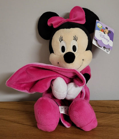 Disney Plüsch Stofftier Kuscheldecke Winnie Pooh Puuh Stitch Micky Mickey Minnie Maus mit Decke NEU
