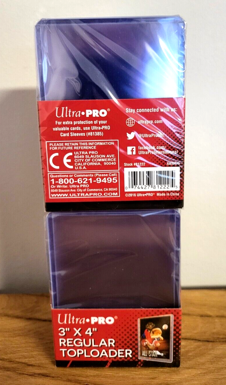 Ultra Pro Regular Toploader 3x4 Kartenhüllen TCG 50 Stück für Pokemon, Magic NEU