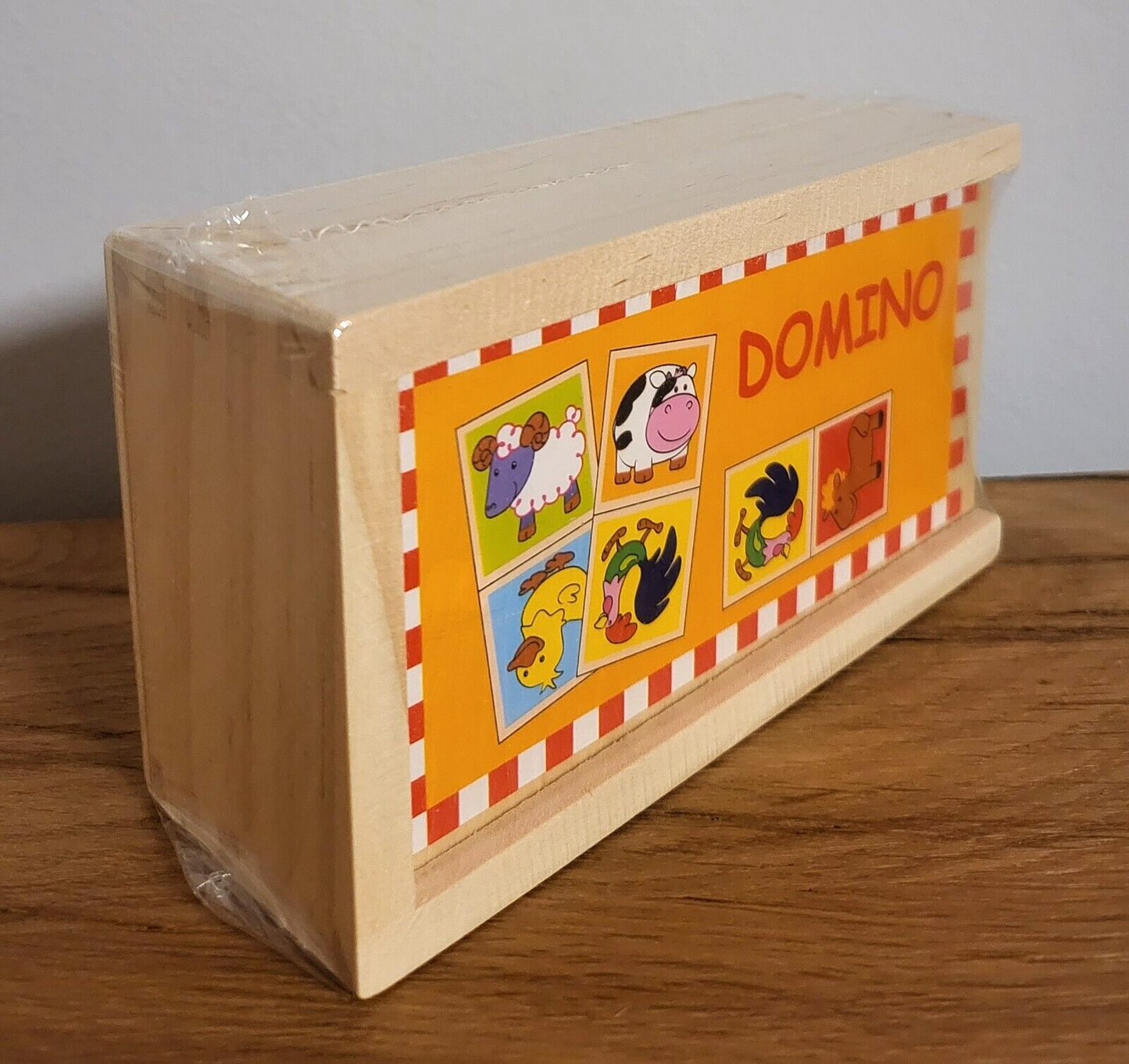 Domino Spiel Holzbox Tiere Small foot 4220 - Domino Zootiere,28-teilig ab 3 Jahren NEU&OVP