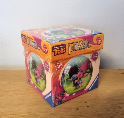 Trolls 3D Puzzle Ravensburger rund 54Teile 7cm Spiel Geschenk Dreamworks NEU
