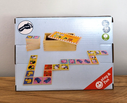 Domino Spiel Holzbox Tiere Small foot 4220 - Domino Zootiere,28-teilig ab 3 Jahren NEU&OVP